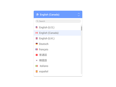 Language Dropdown