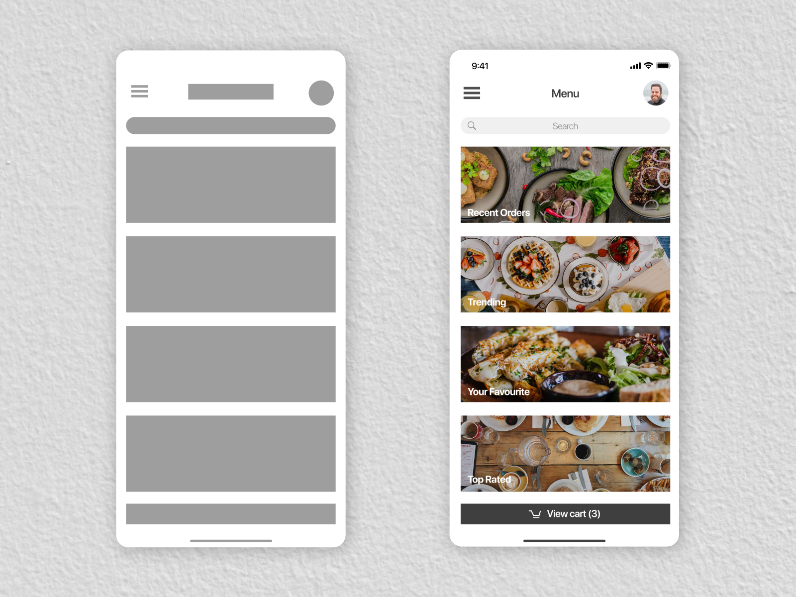 Food Menu - Delivery App Mockup by Yijian (Harry) Wang on Dribbble