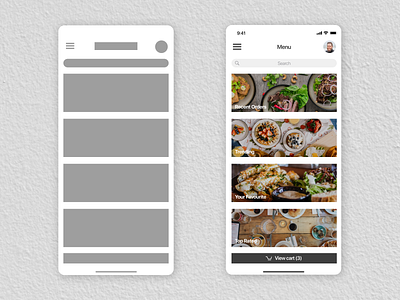 Food Menu - Delivery App Mockup app dailyui delivery app design food food app menu minimal mockup ui ux