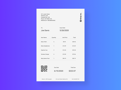 Invoice branding dailyui design invoice invoice design minimal mockup ui ux