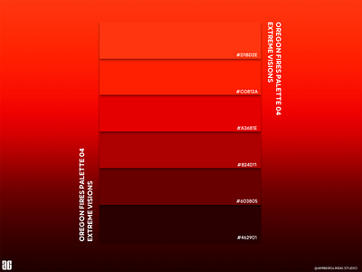 Oregon Fires Palette 04 - Extreme Visions brand branding color color palette design graphic design illustration illustrator print vector