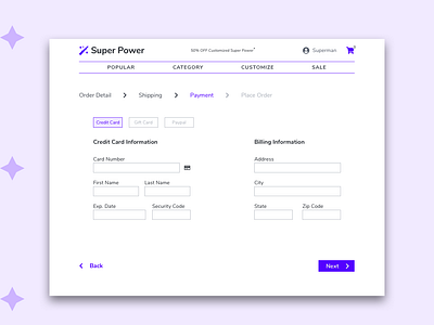 Daily UI: Credit Card Checkout design ui