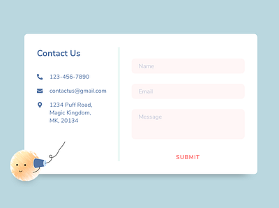 #DailyUI: Contact Us design ui