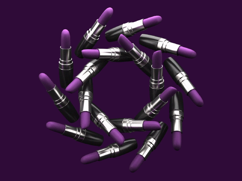 Lipstick 3d cgi colors design graphic graphics illustration lipstick make motion motion animation motion graphic render