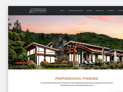 Professional Finishes Website Design and Development