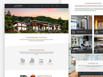 Professional Finishes Web Design Home Page Overview design web design web development wordpress