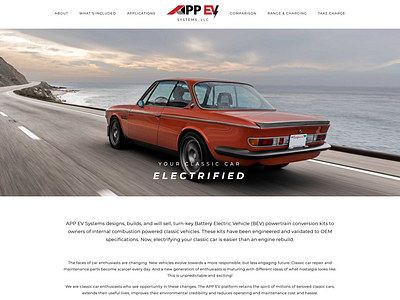 APP EV Systems Website Design and Development