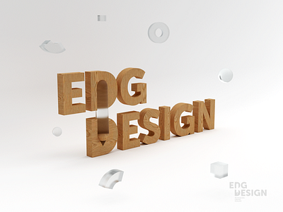 EDG DESIGN | 3D 3d art branding glass graphic design logo render wood