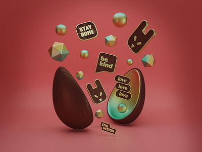 Easter Egg 3d art 3d modeling blender3d character design chocolate easter egg egg graphic design illustration pin render