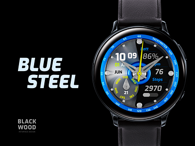 Blue Steel - Watch face galaxy graphic design samsung ui uruguay watch face wearos