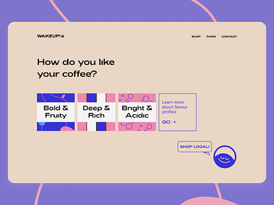 How do you like your coffee? app branding coffee coffee shop design figma illustration local minimal typography ui uiux ux web