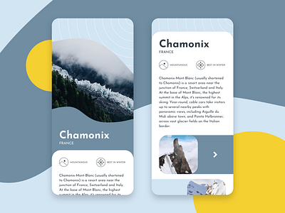 Dribbble Shot app branding chamonix design flat france sketch travel typography ui ux vector