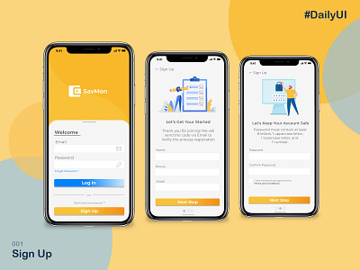 Sign Up - DailyUI #001 app design illustration ui ux
