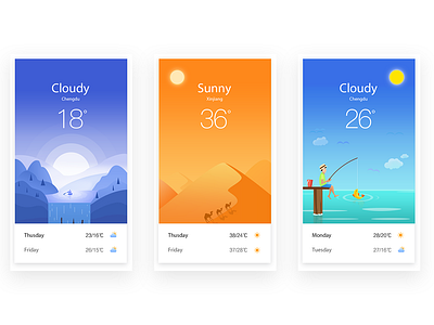 Weather Software Interface app design