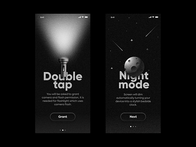 Night mode app design night tutorial ui