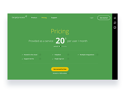 Pricing agile grren kanban plan pricing scrum targetprocess typography website