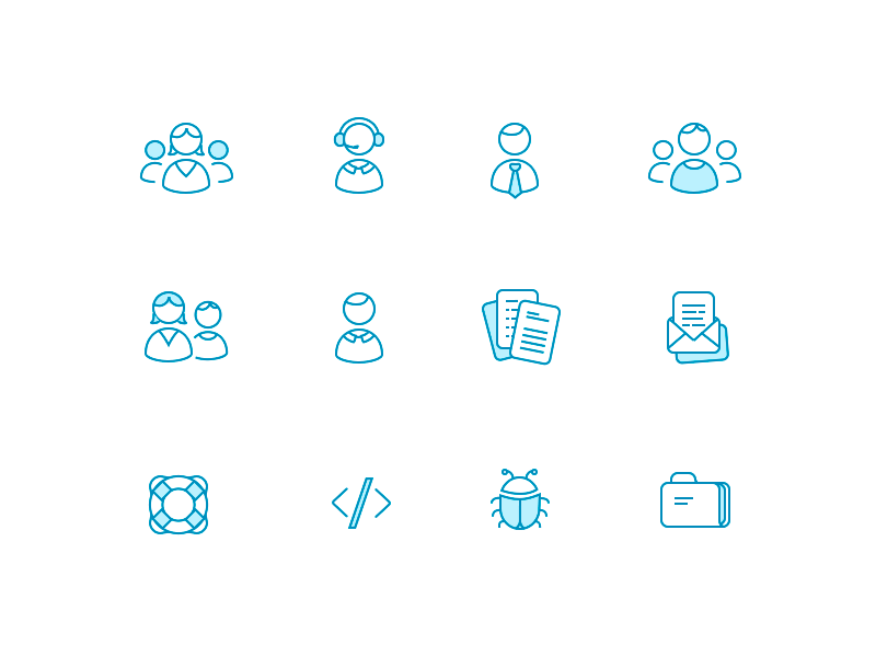 Icons by lllllllll for Targetprocess on Dribbble