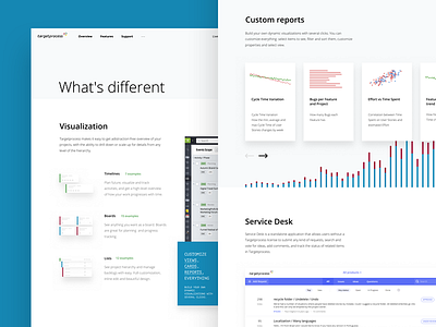 What's Different agile features page report web website