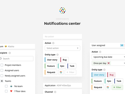 Notifications Center components interface label notifications ui ux web