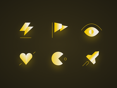 Icons eyed gradient heart icon light pac man rocket targetprocess