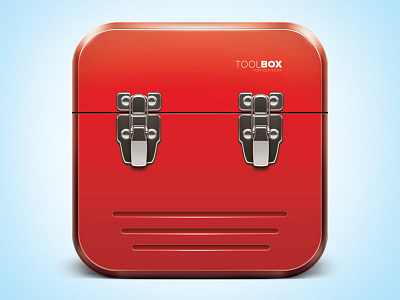 Tool Box app box icon ios metal red tools