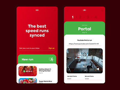 Run app design speed run ui