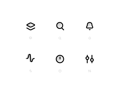 Simple glyphs icons design