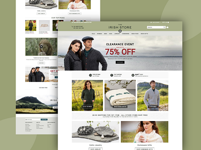 The Irish Store website design adobe xd design homepage homepage design illustraion ui design ux design ux ui design web web design website website design