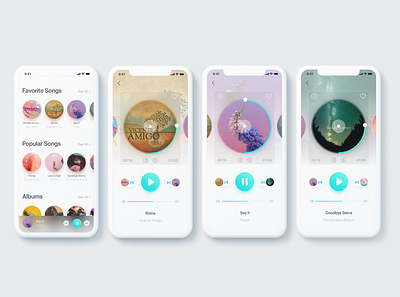 Music Player App Design adobe xd android app design app design design illustraion ios app design mobile app ui ui design ux design ux ui design