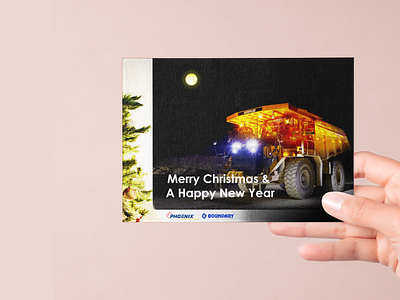 Postcard for christmas and new year for company branding christmast design graphic design portofolio postcard