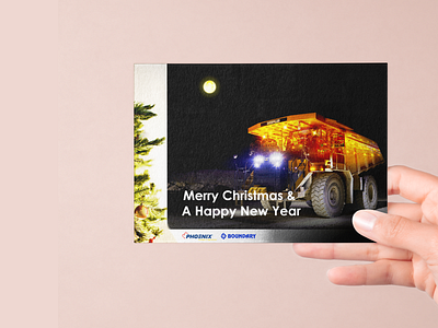Postcard for christmas and new year for company