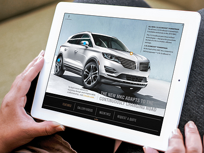 2015 Lincoln MKC: Rich-Media Tablet Ad Experience auto interaction design lincoln lincoln mkc mobile advertising product design rich media advertising tablet ad ui ui design ux ux design