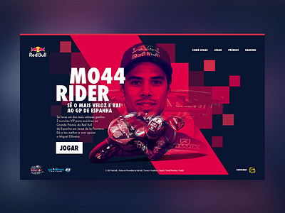 Red Bull MO44 Rider duarte pires interface jerez miguel oliveira moto gp motorcycle online pixel red bull ui ux web