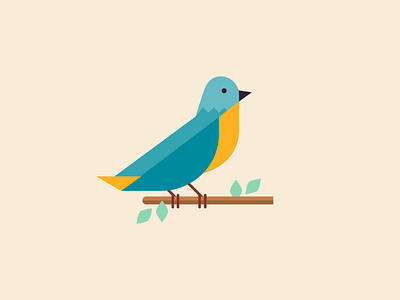 Bird 2d app bird clean design geometric illustration vector