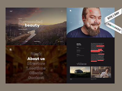 Production Portugal Winner! awwwards clean minimalistic portugal production sotd ui video bg web website