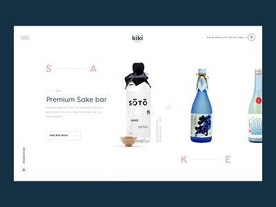 Kiki Poke Bar bar bowl clean design duall food interface minimalistic poke portugal sake sushi ui ux web website