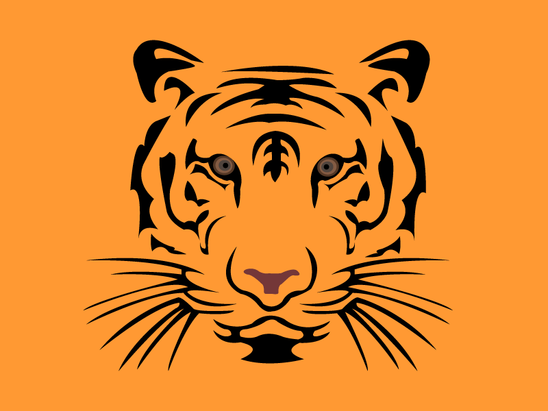 Tiger Face Illustration cartoon character character design icon vector illustration design logo branding