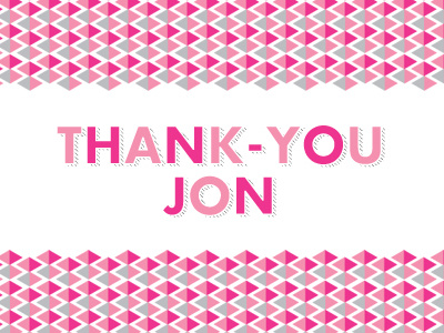 Thank-you! debut graphic design pattern thank you triangles type typography
