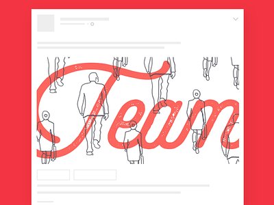 Building a Team ad art business design direction graphic hand illustration link team type work