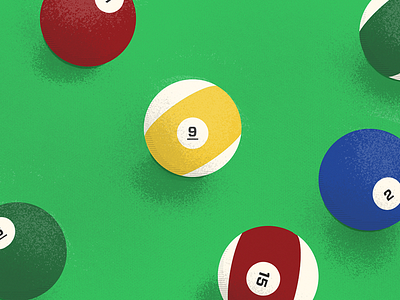 Pool Balls balls editorial illustration pool shadow stripes texture vector