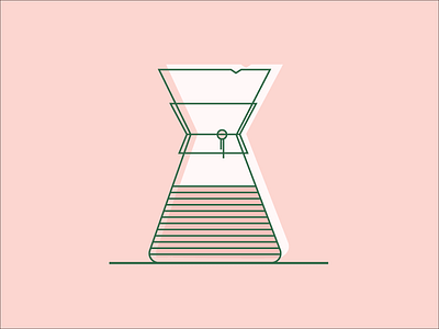 Not without my chemex art chemex coffee design illustration line morning offset