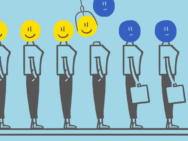 Workplace Change corporate suitcase mood moody claw robot mechanical change frown smile smiley work