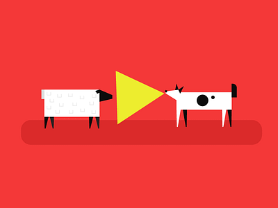 Your Team Needs A Contrarian bold contrary dog editorial illustration movers sheep team