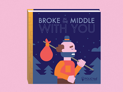 Broke in the Middle with You book fairy forest geometric golden hobo illustration poor poverty story typography