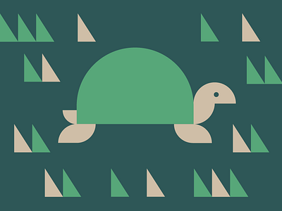 Turtle animal geometric geometry illustration triangle turtle