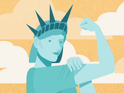 Lady Liberty america art design editorial feminism graphic grunge illustration liberty minimal statue vector woman