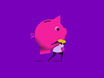 Piggy Bank america art bank business cc design editorial flat geometric graphic illustration illustrator money pig piggy piggy bank vector vector art wealth woman