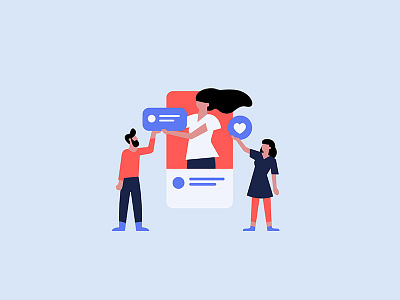 Social Influencer art art direction business design direction editorial flat geometric graphic icon icons illustration illustrator minimal network people social social app social media vector