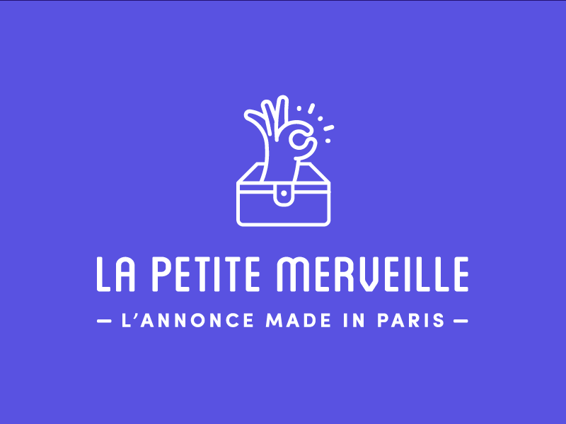 Logotype - La petite merveille ads blue dark design green line logotype neon purple