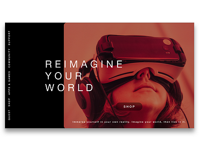 Web Landing Page for Virtual Reality